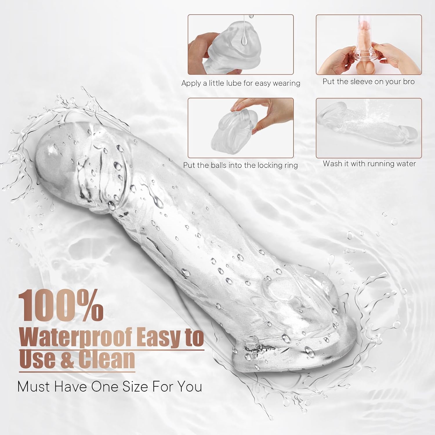 Silicone  Sleeve – 6 Inch, Transparent