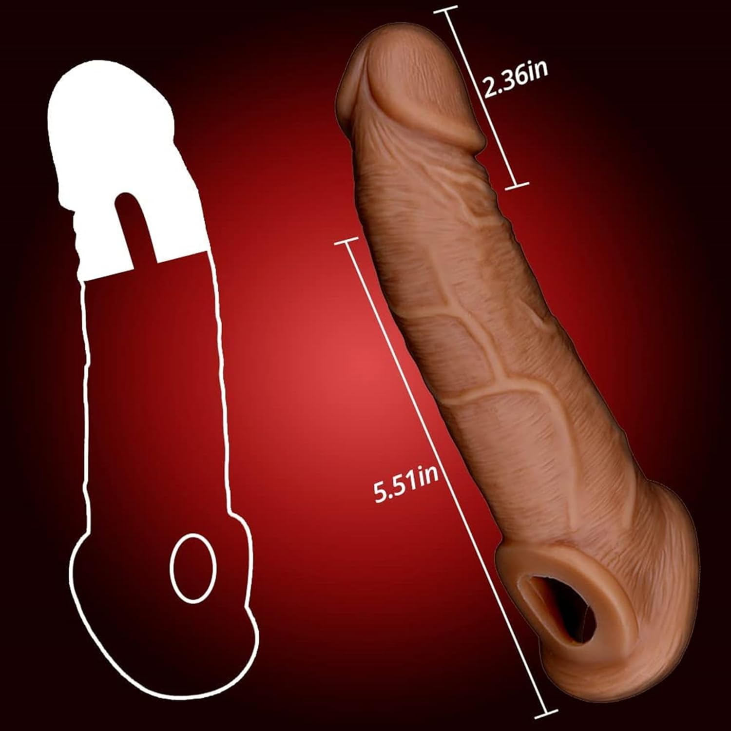 Silicone  Sleeve – 8 Inch, Brown